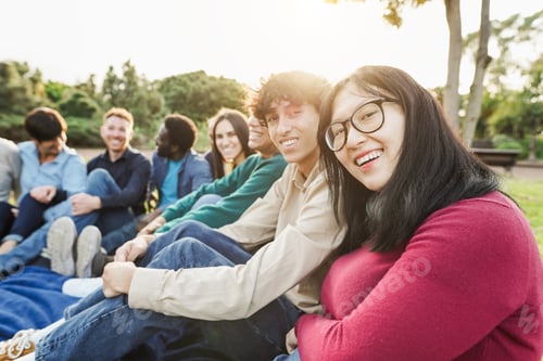 Preview: Group of multigenerational people smiling in front of camera