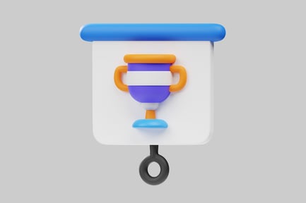 Preview: Trophy on presentation board icon
