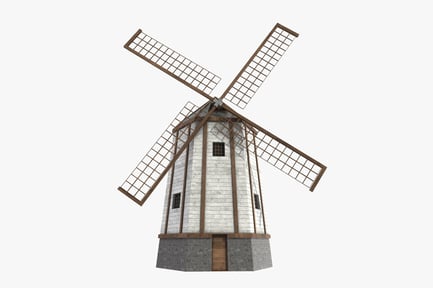 Preview: Rustic Wooden Windmill