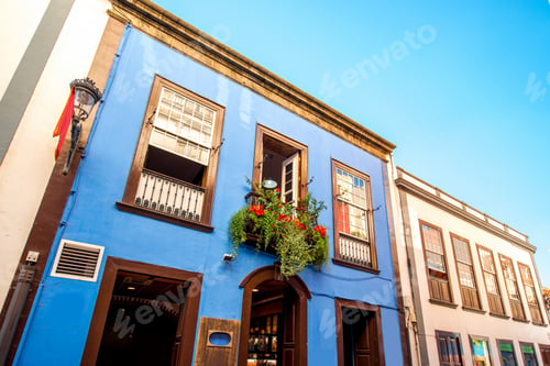 Preview: Colorful balconies in Santa Cruz city on La Palma island