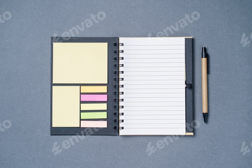 Preview: Spiral notebook on a gray background