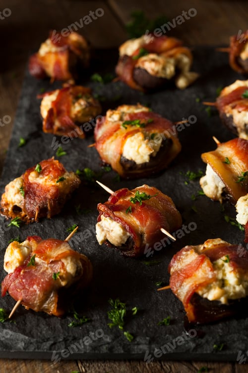 Preview: Homemade Bacon Wrapped Mushrooms