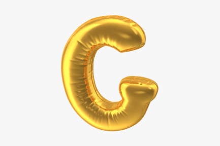 Preview: Letter G Gold Foil Balloon