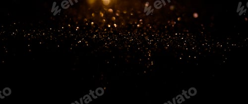Preview: Festive black and gold glitter texture background.