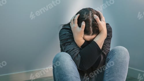 Preview: Unrecognizable woman with mental disorder and suicidal thoughts