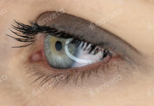 Preview: Closeup of a woman's green eye