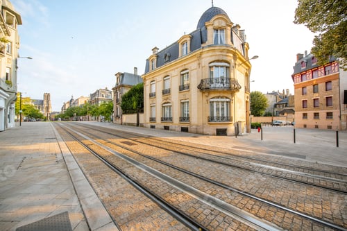 Preview: Street view in Reims city, France