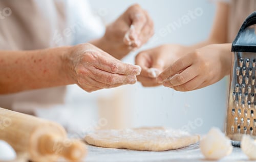 Preview: Hands preparing dough