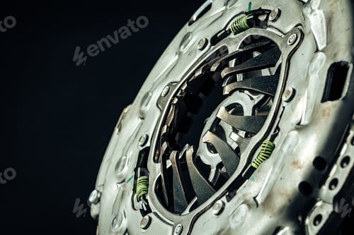 Preview: Car break disc on black background close up
