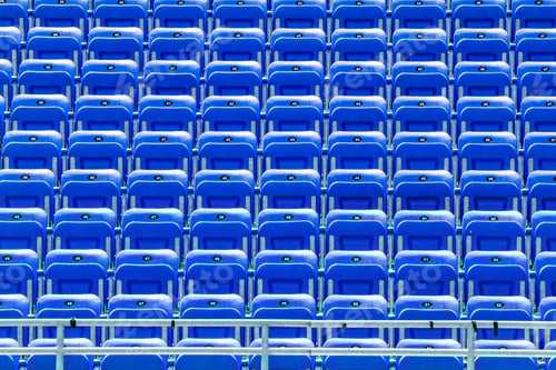 Preview: Empty Blue Bleachers