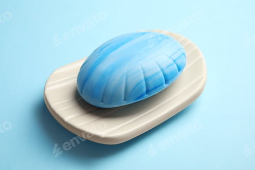 Preview: Holder with soap bar on color background