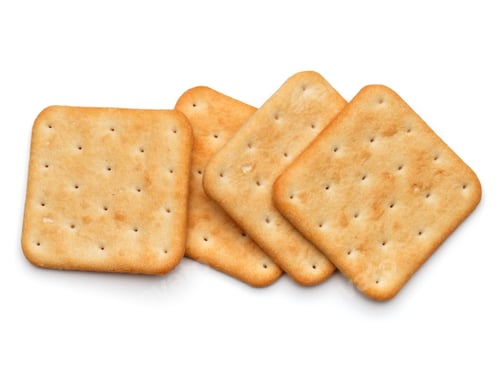 Preview: Dry cracker cookies isolated on white background cutout