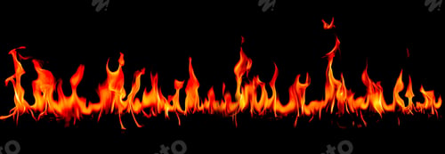 Preview: Fire flames on Abstract black background