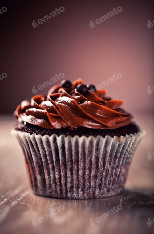 Preview: Delicious Chocolate Cupcake with Chocolate Frosting