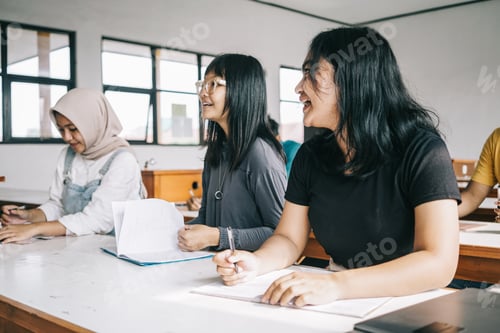 Preview: Students Discussing at Classroom