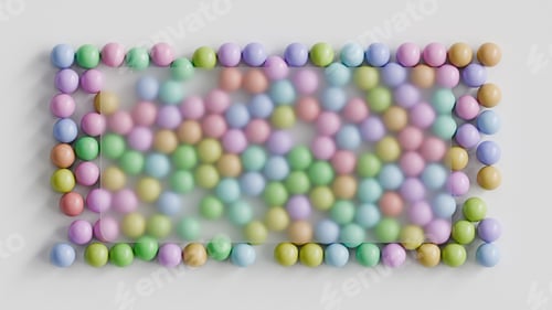 Preview: Colorful abstract background with sphere or round shapes, glass copy space for text or logo