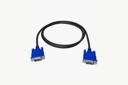 Black cable with dvi-d and vga connectors