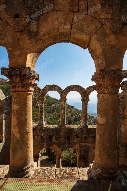 Preview: A view from the Ancient Alahan Monastery in Mut, Mersin, Turkey
