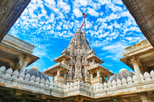 Preview: Low angle viewof Ranakpur Jain Temple, Sadri, India