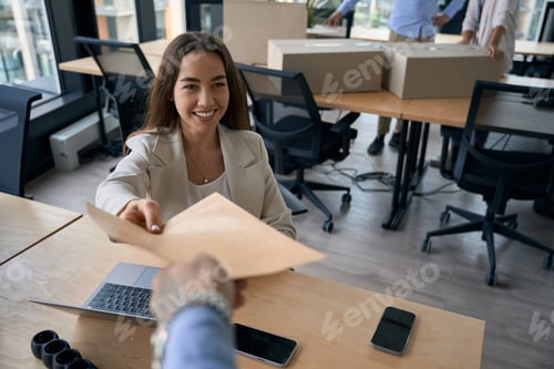 Preview: Team of company employees preparing for office relocation