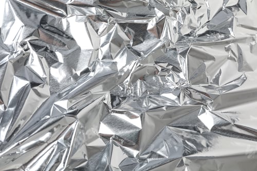 Preview: Silver background with foil texture, top view