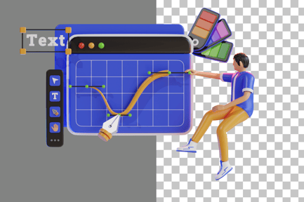 Preview: Graphic Design Tool 3D Illustration