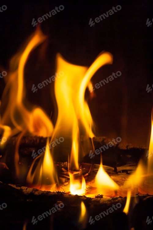 Preview: Fire in the fireplace