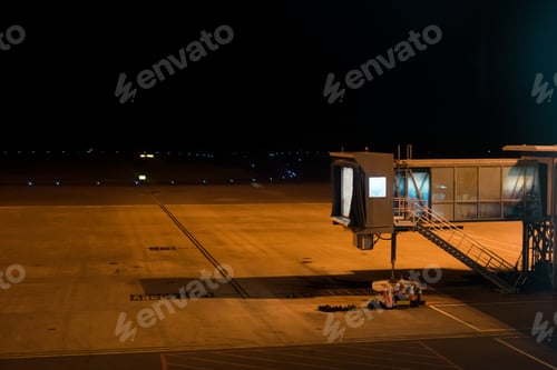Preview: airport bridge not connecting to any airplane yet