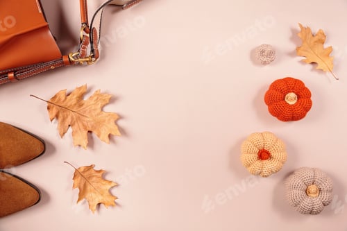 Preview: Autumn Wardrobe Accessories on Beige