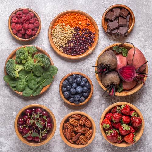 Preview: Healthy foods high in antioxidants.