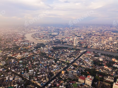 Preview: Bangkok downtown, Thailand in urban city in Asia.