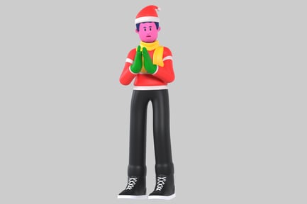 Preview: Man dressed in winter attire.