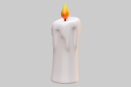 Preview: Glowing Candle Casts Warm Light