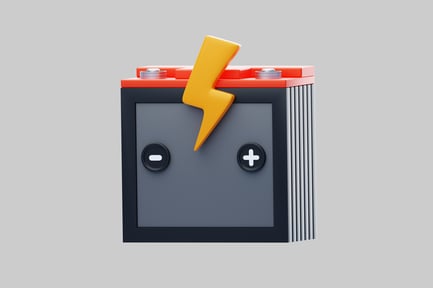 Preview: Automotive battery with lightning bolt