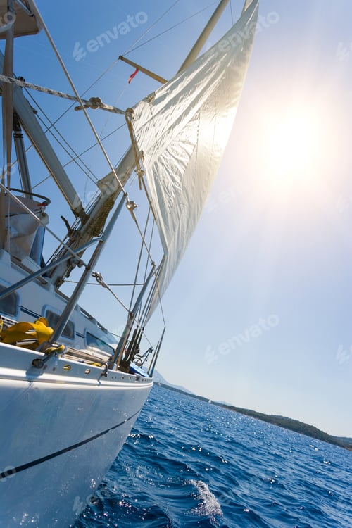 Preview: Sailing boat in the sea in Greece