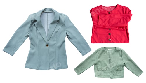 Preview: Collection of Women's fashionable isolated on white background, clipping path