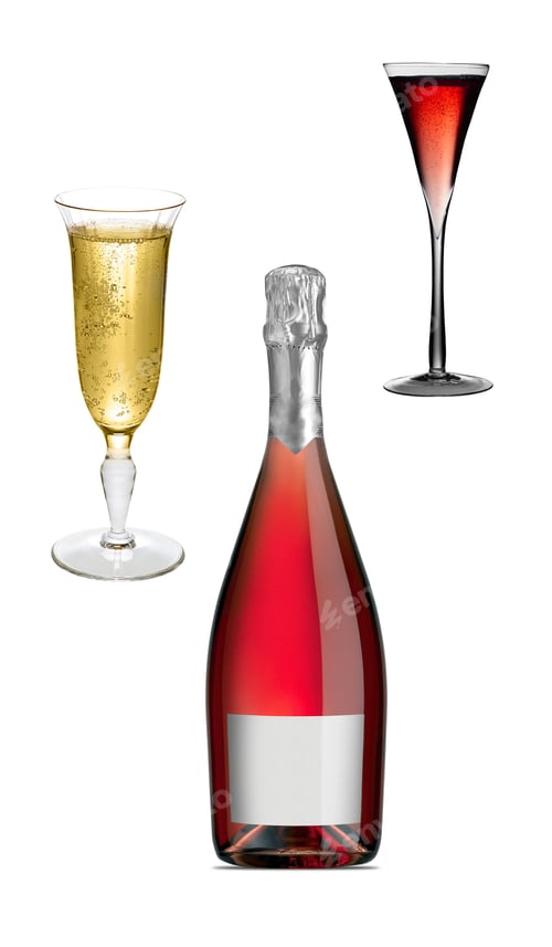 Preview: bottle with glasses of champagne