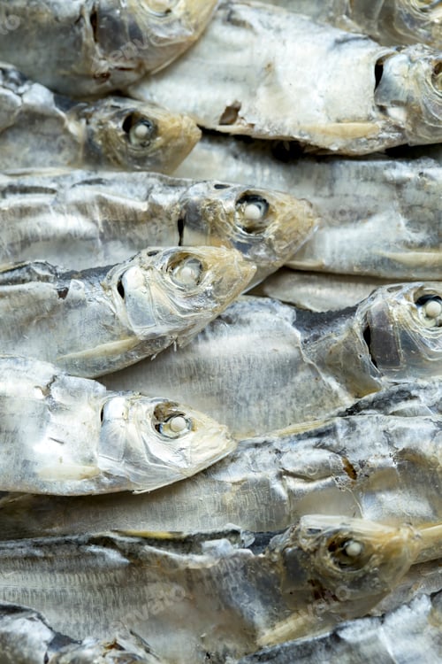 Preview: Dried sardines in a pile.