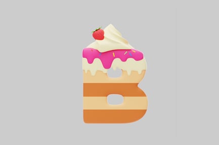 Preview: Letter b cake icon