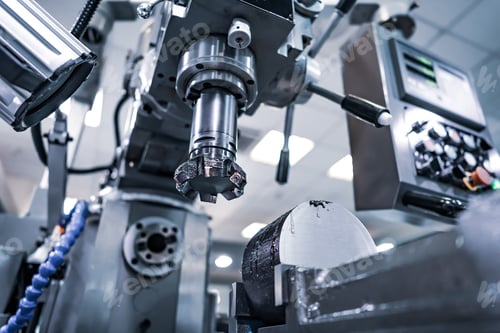 Preview: Metal Milling Machine in Operation at Workplace