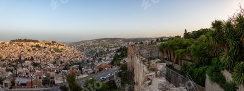 Preview: Panoramic view of the Walls of Jerusalem surrounding the Old City
