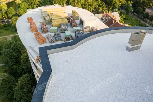 Preview: Detail of granit elements of new building under construction.