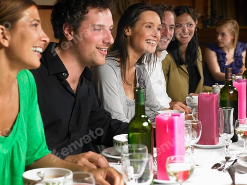 Preview: People talking during dinner