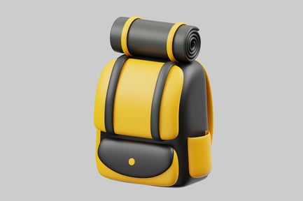 Preview: Adventurer's backpack with sleeping bag