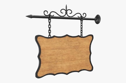 Preview: Hanging Wooden Tavern Sign