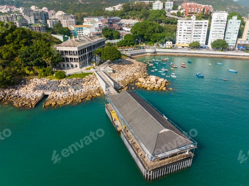Preview: Top view of Stanley downtown in Hong Kong city