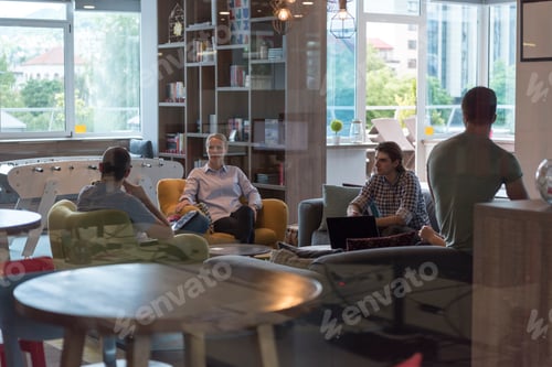 team meeting and brainstorming