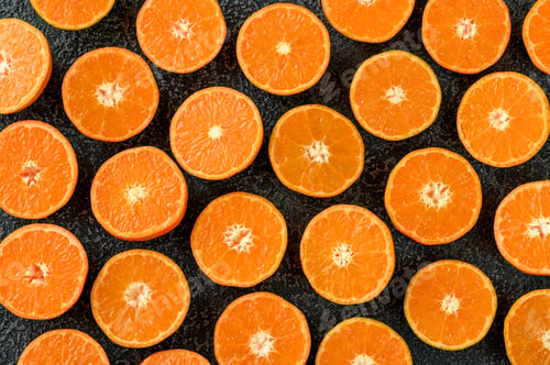 Preview: Fresh tangerines' slices