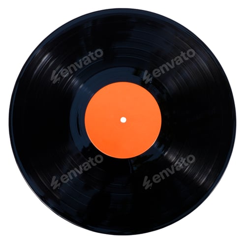 Preview: Gramophone vinyl record isolated at the white background with clipping path