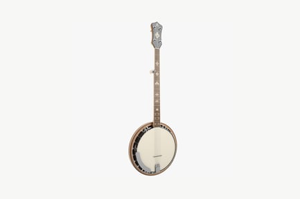 Preview: Banjo with circular soundhole and white pickguard